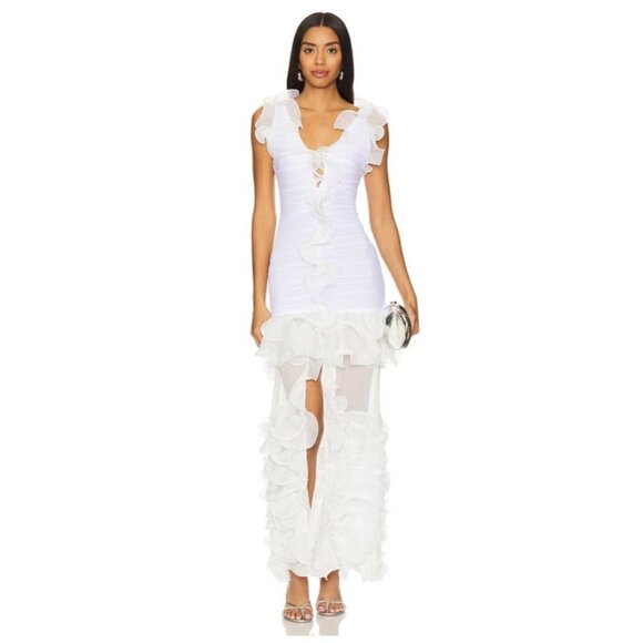 PatBo STRETCH TULLE MAXI DRESS (RUNWAY) NWOT - Size 4 - Picture 1 of 11